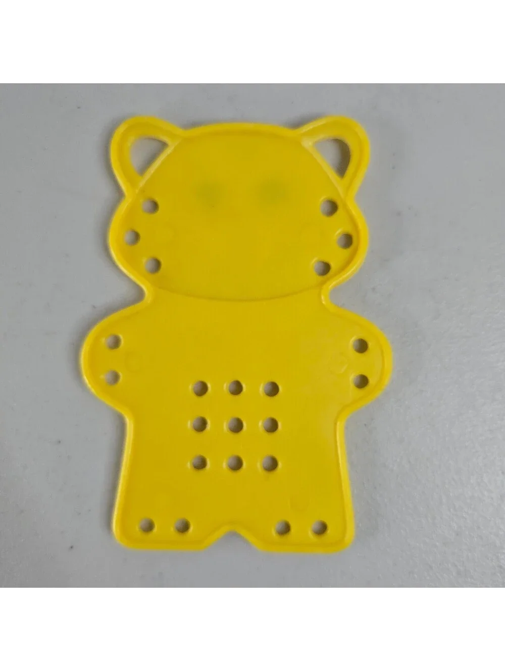 Vintage Preschool Yellow Cat Lace-Up Training Toy Home School Educational